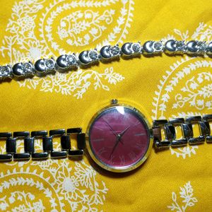 Silver Watch With Bracelet