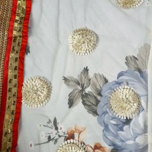 PATLI PALLU PURE OZARI TWO COLOUR SAREE