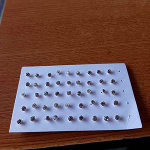 Diamond Pure silver Earring And Nospins (Pairs)