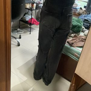 zara straight fit black jeans