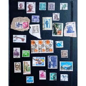 64 Used Postal Stamps