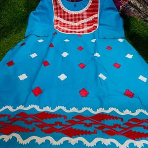 Excellent Jamdani Kantha Work Kurti (Adjustable)