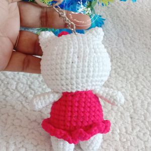 Amigurumi Hello Kitty Keychain /charm