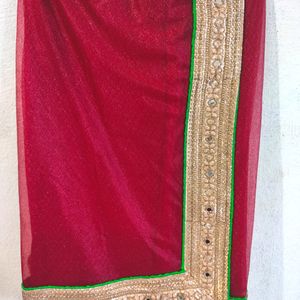 Beautiful Royal Maroon Saree