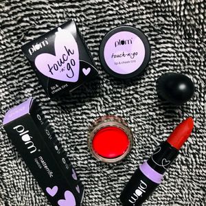 Plum Lipstick N Lip & Cheek Tint Combo