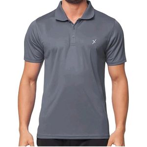 Ontour Grey Short Sleeve Polo T Shirt