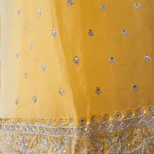 Unstiched Crushed Silk Party Wear Suit Fabric