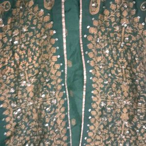 Coat Umbrella Embroidery Green Kirti