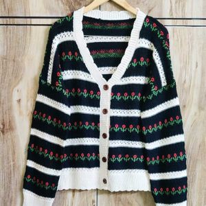 Black Designer Cardigan Size-46-48