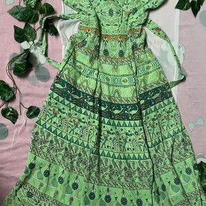 Cute Green Cotton Dress🧚🏻‍♀️