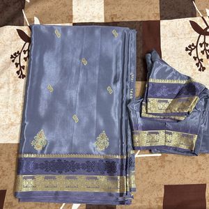 Lavender Fancy Silk Saree