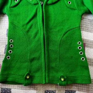 Green Winter Hoodie For Girls