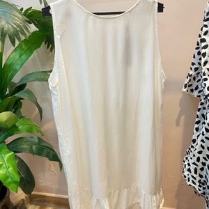 White Cotton Shift Dress