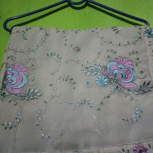 Saree With Embroidery Work