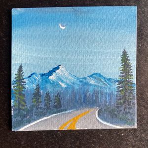 Polaroid size landscape art