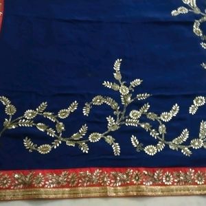 Navy Blue Saree With Beautiful 😍 Work