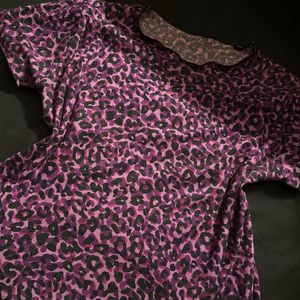 Purple Animal Print Top