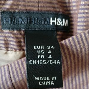 Stylish H&M Pinstripe Skirt From Europe