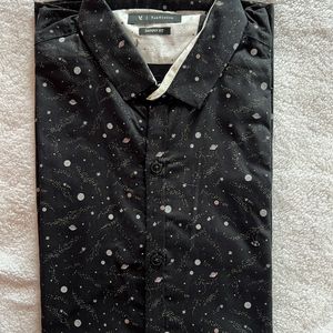 Men Van Heusen Black Partywear Shirt