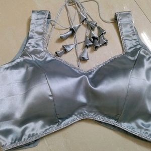 Backless Dori Blouse (Silver Grey )