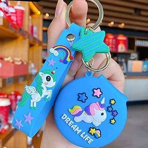 Unicorn Mirror Keychain (Blue Colour)