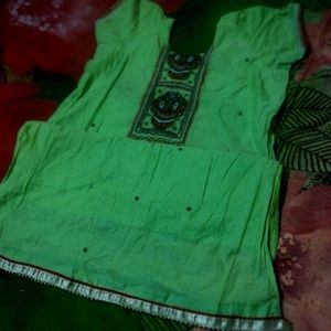 Cotton Green Kurta