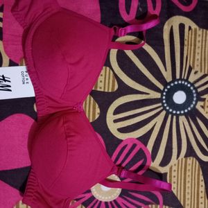 Pure Cotton Pink Bra H&M