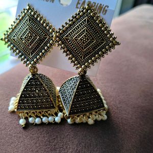 Black Jhumkas Earrings