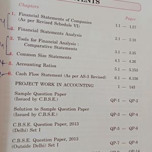 ANALYSIS OF Financial Statements Class XII