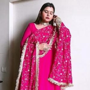 Hot Pink Anarkali Suit