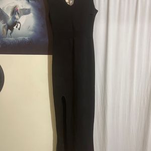 Black long Dress with side cut