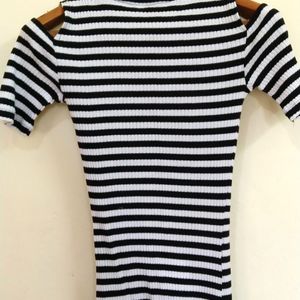 Black And White Body-con Dress