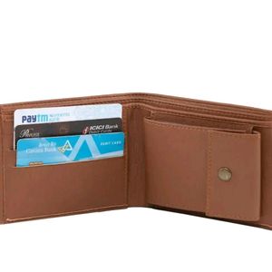 Designer Brown Artificial Leather Two Fold Wallet