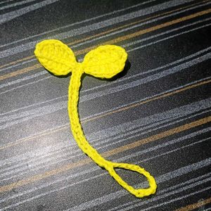 Crochet Leaf Sprout Tie