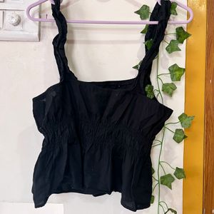 Black Sleevless Croptop- H&M