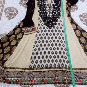 Black And Beige Kurta