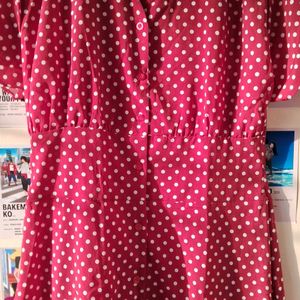 Red-White Polka Dots Dress