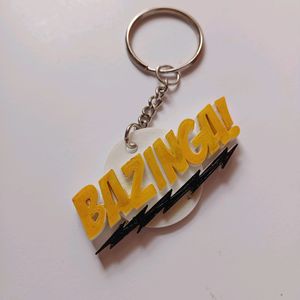 Big Bang Theory Bazinga Sheldon Cooper Keychain