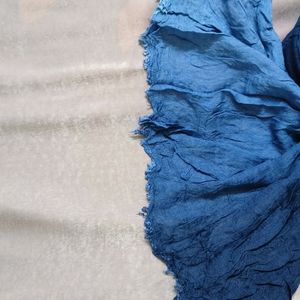 Blue Ombre Print Scarf 🧣 Hijab Duppatta