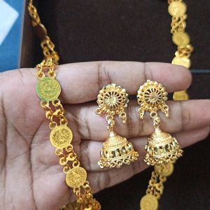 Gold Imitation Jewellery Long Chain & Bhuttas ❣️