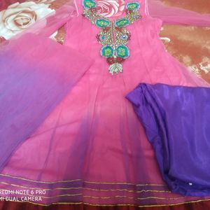 Mazenta Purple Kurti Pazami Set