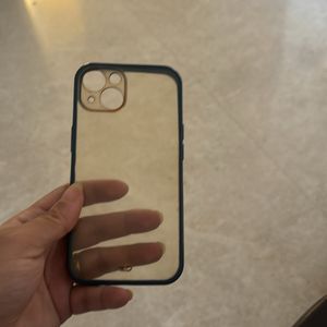 Transparent Navy Blue Phone Case