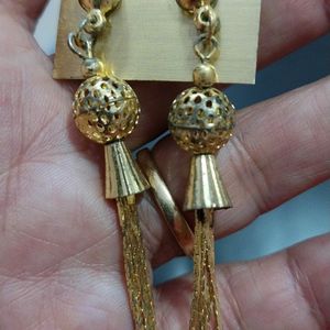 Golden Light Purple Earrings