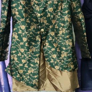 Green Floral Print Indo Western Sherwani Only one