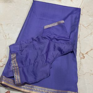 Purple silk saree