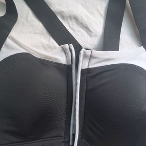 Black And White Gym Bra