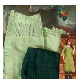 Kurti Pant Net Duptta  In Combo