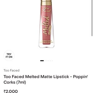 Too Faced Liquid Lipstick— Poppin Corks