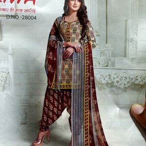 Unstitched Salwar Suit Dupatta Fabric Set Kurta