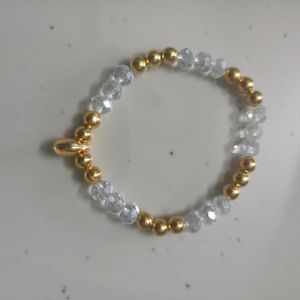 White And Gold Bracelet